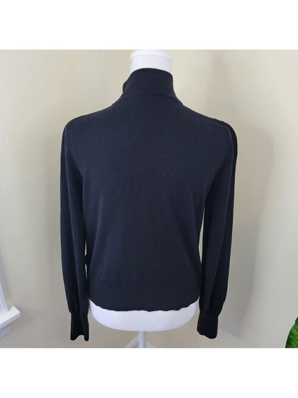 Topshop Black Knit Turtleneck Sweater Long Sleeve Pullover Women's Size 4 - Picture 5 of 13